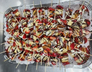 Strawberry Short cake kabobs